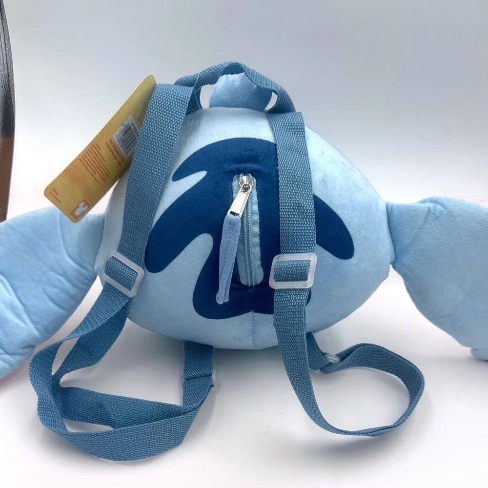 Disney Lilo &‎ Stitch Plush Backpack Bioworld Blue 3D Character Head Bag NWT